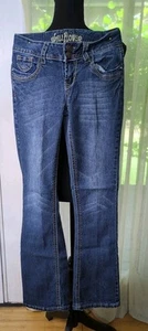 Wallflower Women's Blue Denim Straight Jeans, Medium Wash, Size 5 - Picture 1 of 10