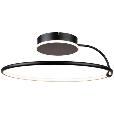 Luz de techo Artcraft Lighting AC6631BK Halo LED 16 pulgadas negra montaje semi-al ras Foto 1 de 4