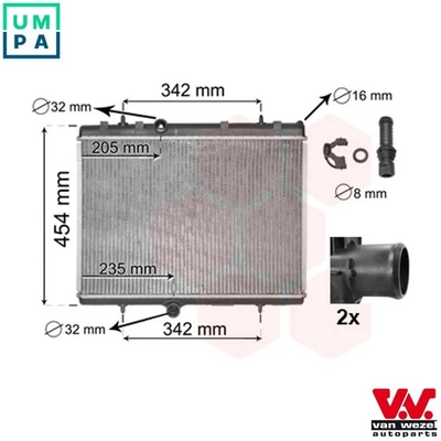 RADIATOR ENGINE COOLING 40002267 FOR PEUGEOT PARTNER/Box/Body/MPV/TEPEE GRAND - Image 1 of 4