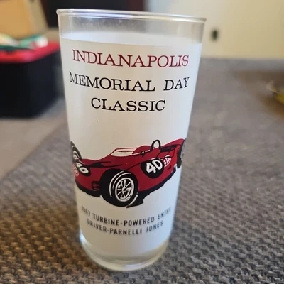 Vidrio clásico de colección Indianápolis 500 1967 Parnelli Jones Memorial Day 5,5" Foto 1 de 4
