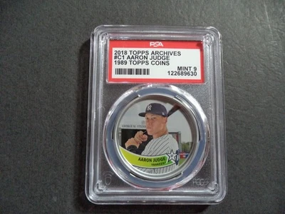 Aaron Judge 2018 Topps Archives #C-1 1980s Coin PSA Mint 9 #122689630 - Image 1 of 2