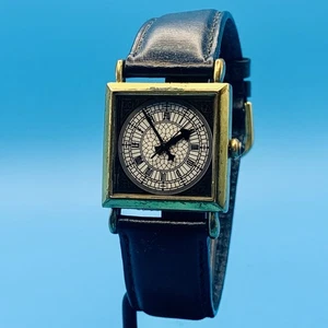 Men’s Vintage Fashion Quartz Wristwatch Cathedral Gothic Style Japan Movt Works - Picture 1 of 19