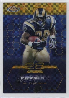 Topps Finest Gold X-Fractor 2003/175 Marshall Faulk #27 Salón de la fama Foto 1 de 2
