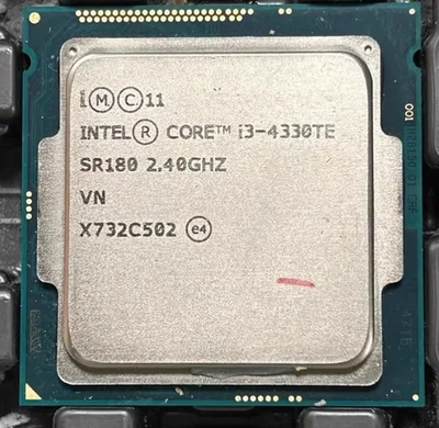 3rd Gen Intel Core i3-4330TE LGA 1150 CPU Processor 4M Cache 2.40 GHz Dual Core - Image 1 of 2