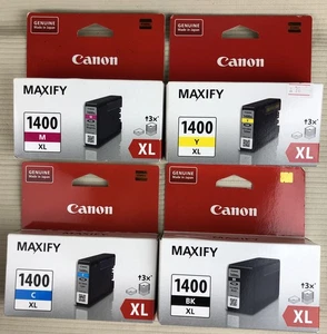 Tinta Original Canon 1400 Negra Cian Magenta Amarillo mb2040 mb2140 mb2340 mb2740 NUEVA - Imagen 1 de 2
