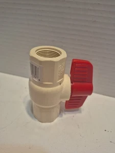  1 PIECE 3/4 PVC Schedule 40 Port  Ball Valve Theraded - Picture 1 of 7