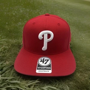 Philadelphia Phillies Hat 47 "Captain" Red Mystery Promo Snapback Cap H91 - Picture 1 of 8