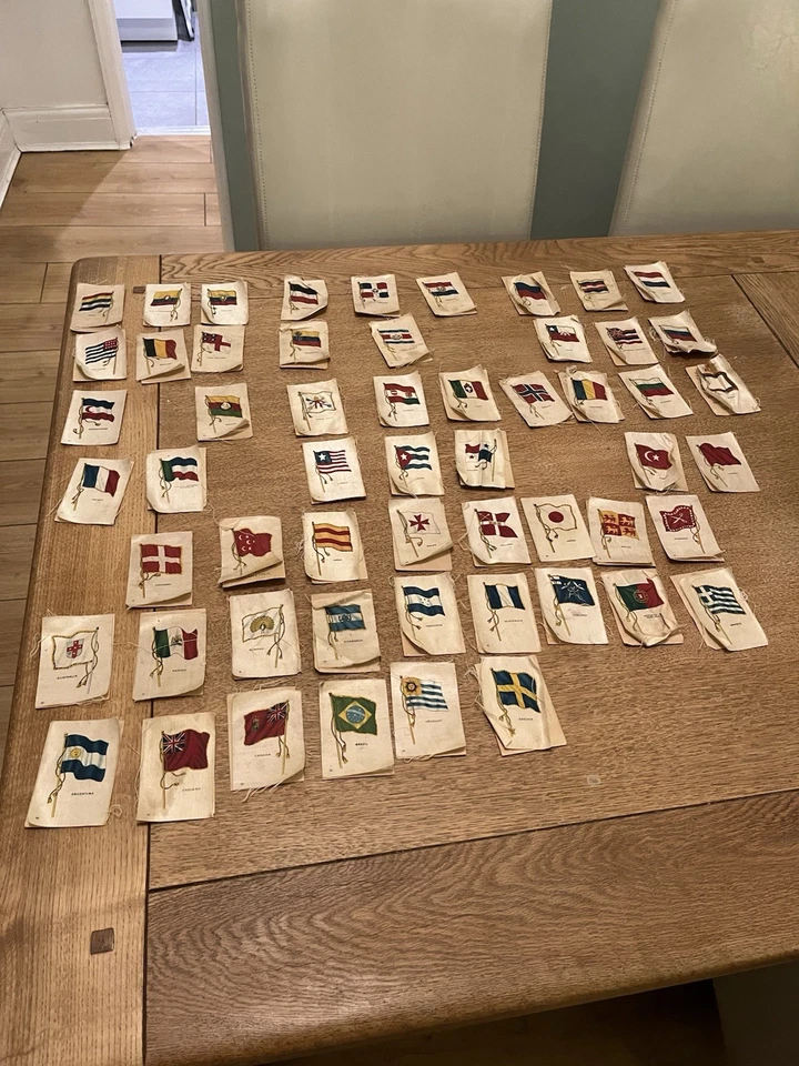 1900’s Vintage Silk Cigarette Cards By Kensitas Wix Flags Of All Nations (57) - Image 1 of 4