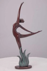 Balletttänzerin geformt aus Knochenharz gebackener Patina - Bild 1 von 1