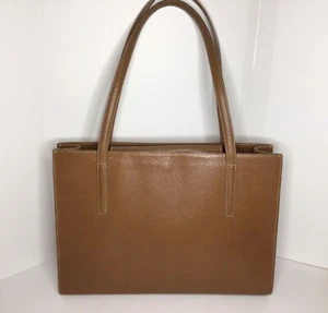 Ann Taylor Large Leather Shoulder Bag. Brown 14”x10”. Used - Picture 1 of 9