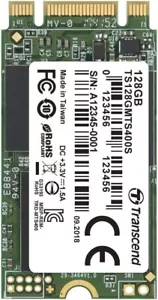 128GB Transcend M.2 NGFF 2242 42mm SATA III 6Gbps SSD TS128GMTS400S - Picture 1 of 1