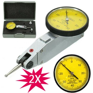 2tlg. Fühlhebelmessgerät Messtaster Messuhr Feintaster 0-0.8 / 0.01 mm Messgerät - Bild 1 von 8