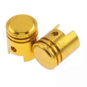 Oro 2x Tapa de válvula Cubierta Neumático GSXR 600 750 Ninja R1 R6 Tapa Pistón CNC Aluminio - Imagen 1 de 3