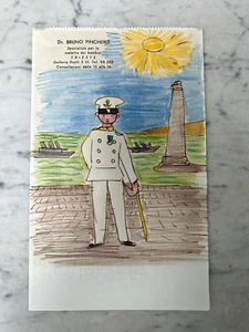 Drawing From The 50s Dr. Bruno Pincherle Pediatrician Trieste Old Drawing - Picture 1 of 2