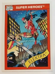 Marvel Comics Superhelden Karte #49: Elektra, MCU, Impel, 1990 - Bild 1 von 2