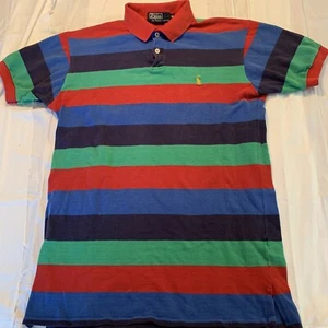 Polo Ralph Lauren Mens Short Sleeve Shirt Multicolored & Striped Pure Cotton - Picture 1 of 12