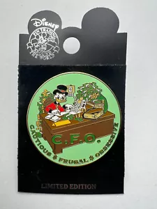Disney WDW Scrooge McDuck C.F.O. Prendedor de liberación sorpresa cauteloso frugal obsesivo - Imagen 1 de 3