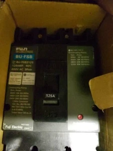 Fuji Electric BU-FSB3125 3 Pole 125A 600V Circuit Breaker Used - Picture 1 of 1