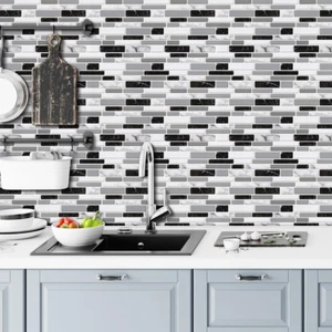 Arthome 17" 120" Peel and Stick Backsplash Wallpaper, Kitchen Tile Contact Paper - Picture 1 of 12