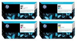Lotto originale di testine di stampa HP 80 + detergenti C4820A/C4821/C4822/C4823A - IVA inc. - Foto 1 di 29