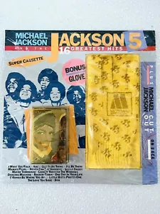 MICHAEL JACKSON & THE JACKSON 5 SUPER CASSETTE w/GLOVE & MICHAEL JACKSON CUT-OUT - Picture 1 of 2
