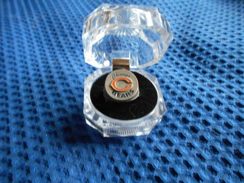 CHICAGO BEARS HAND PAINTED  PEWTER RING  WITH TEAM LOGO SIZE 11== NEW ONLY 1 Cover