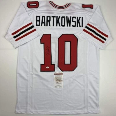 Autographed/Signed Steve Bartkowski Atlanta White Football Jersey JSA COA - Image 1 of 4