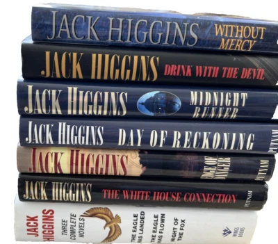 Jack Higgins  Hardcovers Without Mercy Midnight Runner, Drink Lot of 7 Foto 1 de 2