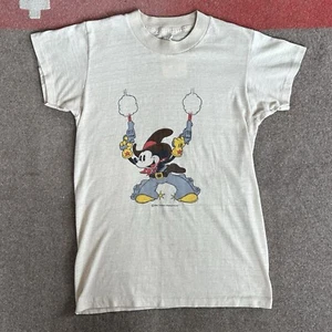 MICKEY MOUSE • COWBOY • GUNS • VINTAGE • ULTRA RARE • DISNEY • 1970s • T-SHIRT - Picture 1 of 6