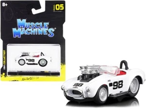 1/64 Maisto Muscle Machines 1964 Shelby Cobra #98 White Diecast Model 15551WH - Picture 1 of 1