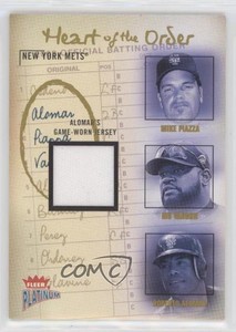 2003 Fleer Platinum Heart of the Order Materials Mike Piazza Mo Vaughn ( Jersey)