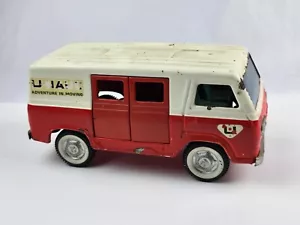 Giocattolo vintage anni 60 acciaio nylon U-Haul Ford Econoline Van con porte funzionanti - Foto 1 di 9