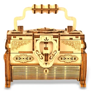 3D Wooden Puzzle Music Box Mechanical Jewelry Box Model Kit Home Ornament Gift - Picture 1 of 8