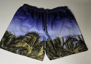 Mens Joe Boxer  Lined Swim Trunks  Palm Tree Design  - Picture 1 of 7
