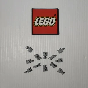 LEGO 1 x 1 Plate w Clip LIGHT BLUISH GRAY (x12) 61252 NEW REPLACEMENT PARTS - Picture 1 of 4