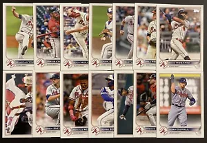 ATLANTA BRAVES 2022 Topps Series 1 BASE TEAM SET (14 Cards) Acuna-Freeman-Riley+ - Picture 1 of 1