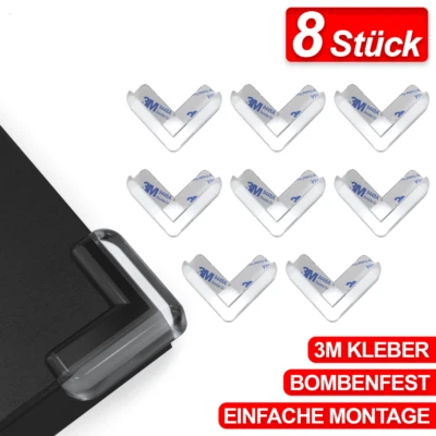 MARKENLOS 8x Kantenschutz Eckschutz Ecken Schutz Kinder Baby Sicherheit Möbel Tisch Gummi