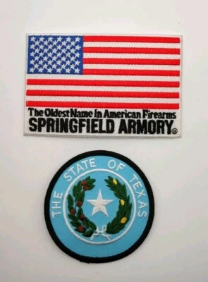 Texas State & Springfield Armory Flag Patches - New - Image 1 of 4
