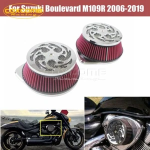 Dual Intake Filter Big Air Cleaner For Suzuki Boulevard M109R 2006-'19 M109RZ/R2 - Picture 1 of 9