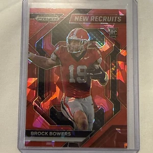 2024 Panini Prizm Draft Picks Red Ice Prizm New Recruits Brock Bowers (RC) - Picture 1 of 10