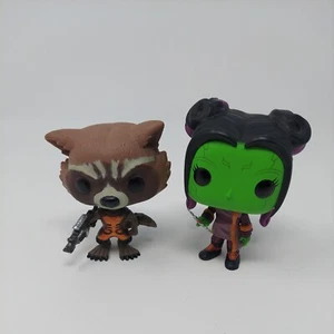 Funko POP! Avengers Infinity War Young Gamora 417 & GOTG Rocket Raccoon 48 - Picture 1 of 13