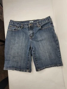 Liz Claiborne Women's Blue Jean Bermuda Shorts Size 6 EUC - Picture 1 of 9