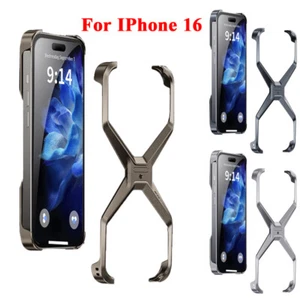 Aluminum Metal Frame Case For iPhone 16/Pro/Max Shockproof Heat Dissipation Case - Picture 1 of 11
