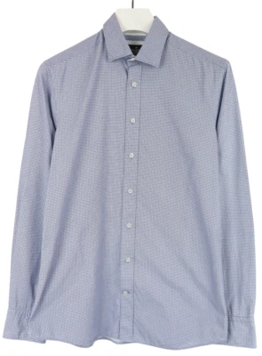 Hackett Slim Fit Hombres Camisa Pequeño con Botones Difusión Collar Azul Diseño - Imagen 1 de 4