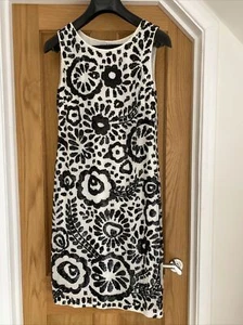 GINA BACCONI CREAM V-NECK DRESS WITH SEQUINNED OVERLAY - SIZE 12 - Picture 1 of 8