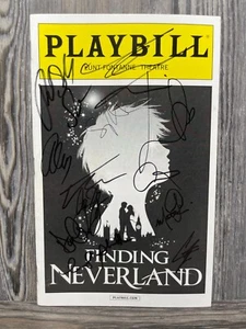 FINDING NEVERLAND, CAST SIGNED, PLAYBILL, APRIL 2016, LUNT-FONTANNE THEATRE - Picture 1 of 7