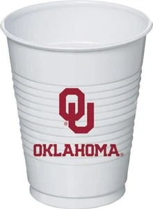 Oklahoma Sooners NCAA College Sports Graduation Party 16 oz. Plastic Cups - Picture 1 of 1