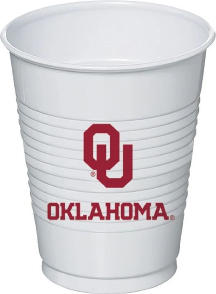 Oklahoma Sooners NCAA College Sports Graduation Party 16 oz. Plastic Cups - Image 1 of 1