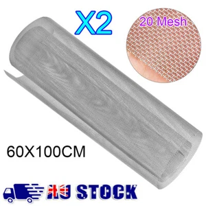 2pcs 20 Mesh Stainless Steel Woven Wire Filtration Filter Screen Sheet 60x100cm - Picture 1 of 13