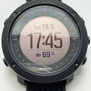 Suunto Traverse Alpha GPS Men Black Watch with Charger and Chest Strap in Stock